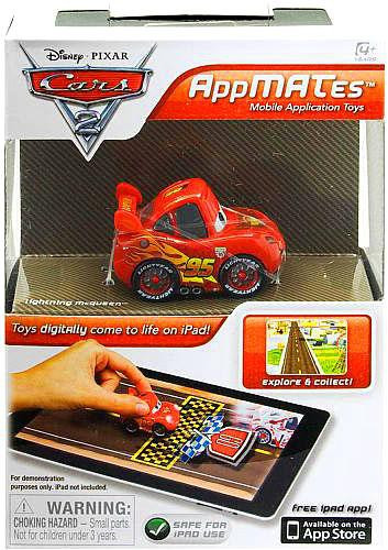 Disney Pixar Cars Cars 2 Lightning McQueen AppMates Plastic Car