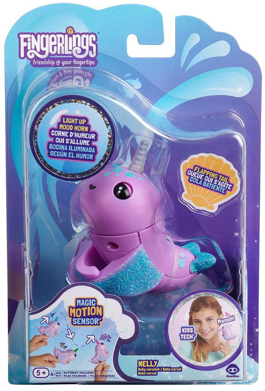 Fingerlings Baby Narwhal Nelly Figure Wowwee Toywiz - nelly here comes the boom roblox music codes