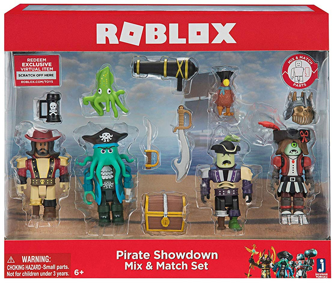 Roblox Mix Match Pirate Showdown Figure 4 Pack Set Jazwares Toywiz - 