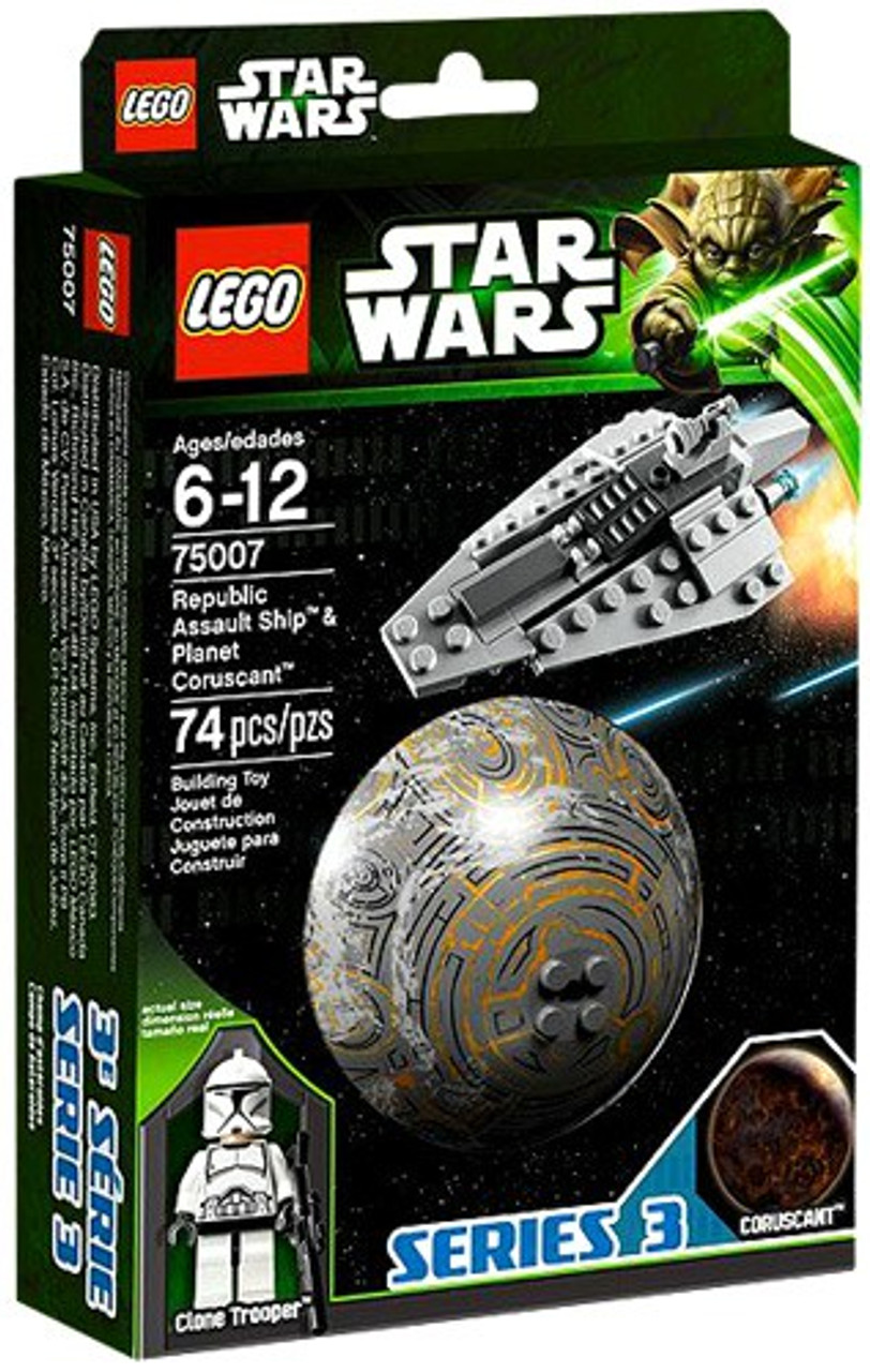 Lego Star Wars The Clone Wars Planets Series 3 Republic Assault Ship Coruscant Set Toywiz