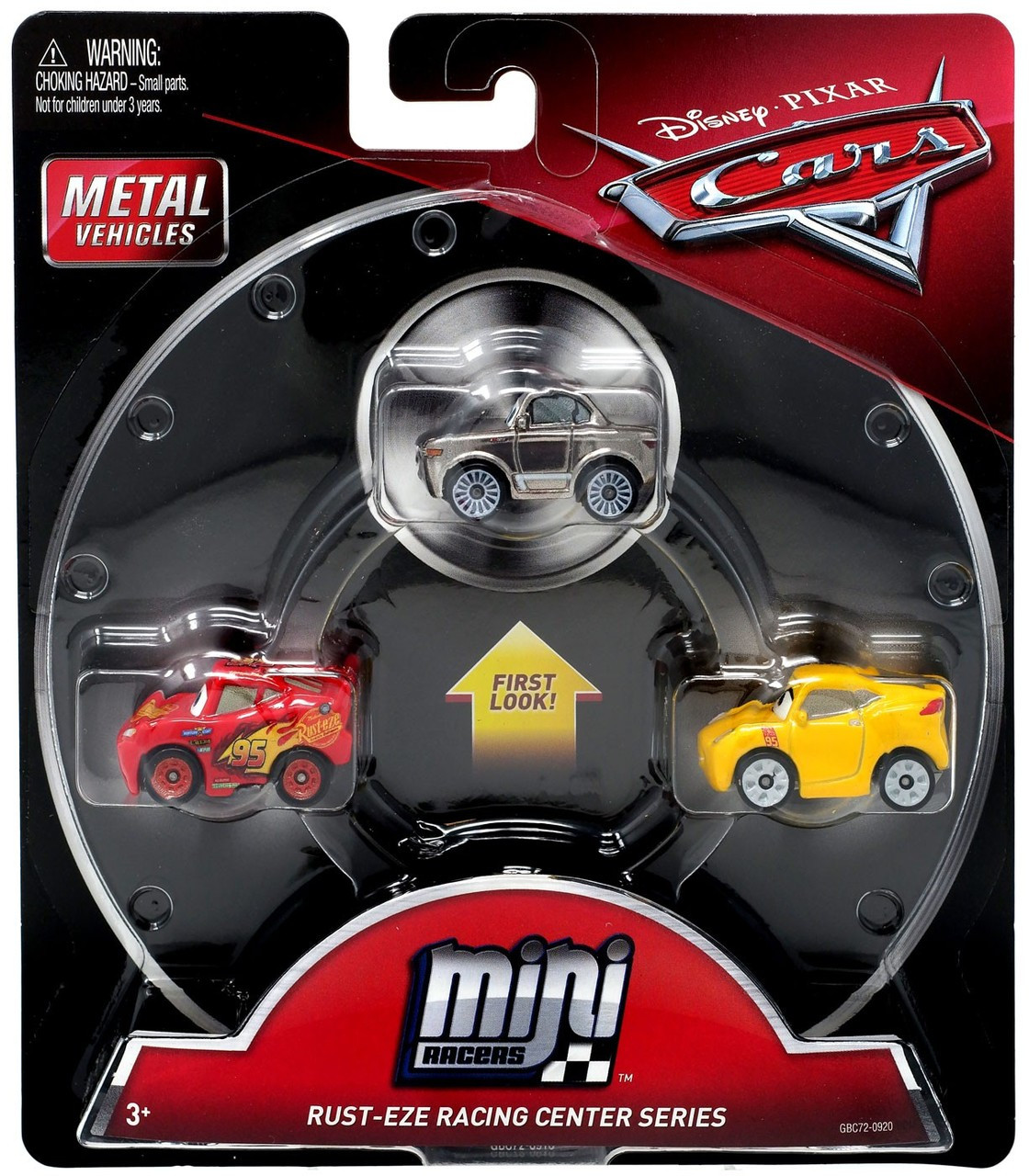 Disney Pixar Cars Die Cast Mini Racers Metallic Sterling Lightning
