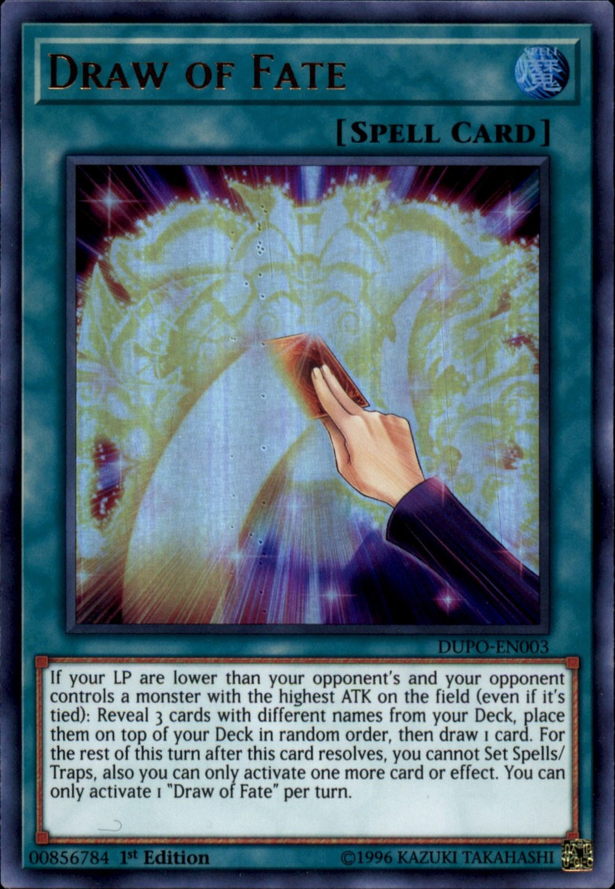 Yugioh Duel Power Single Card Ultra Rare Draw Of Fate Dupo En003 Toywiz - duel of the fates roblox id code