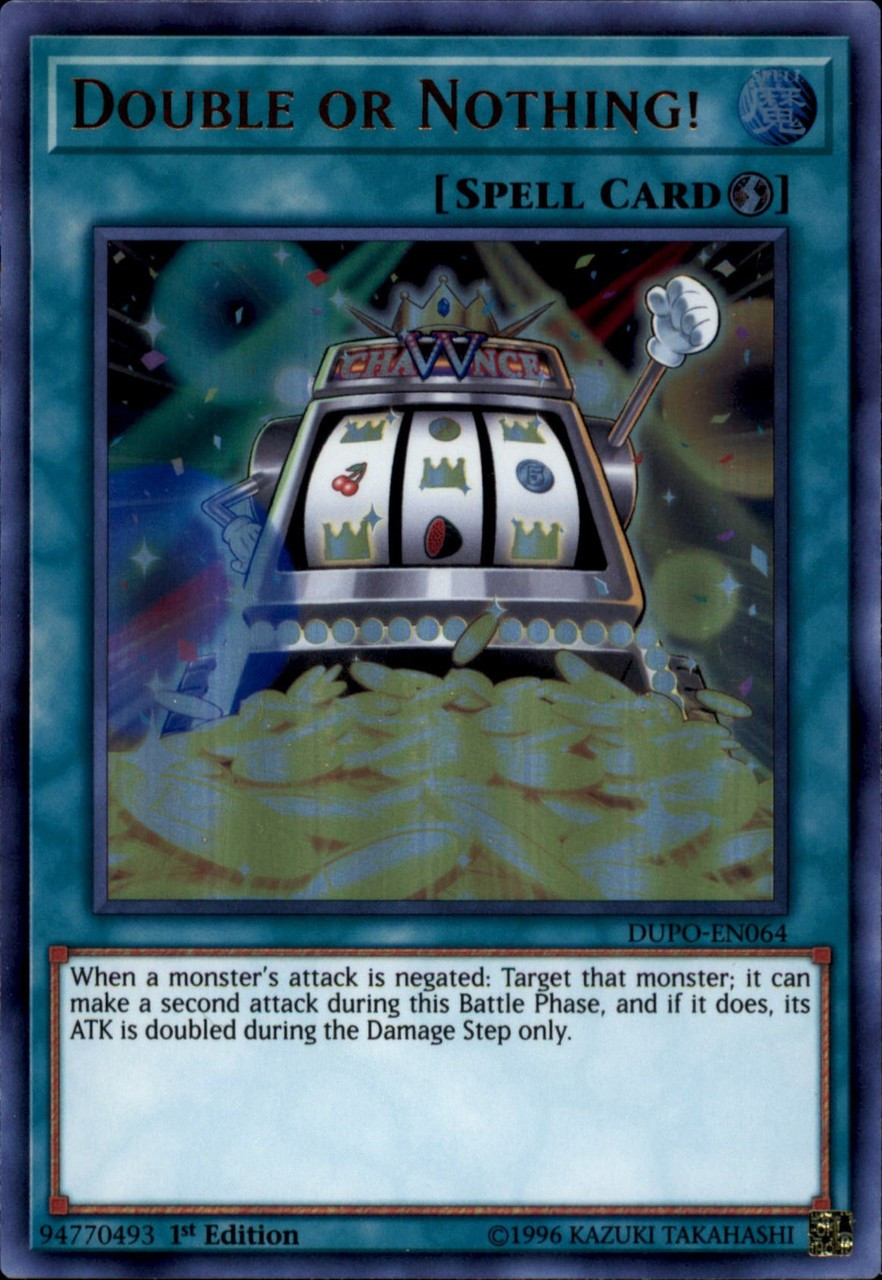 YuGiOh Duel Power Single Card Ultra Rare Double or Nothing DUPOEN064