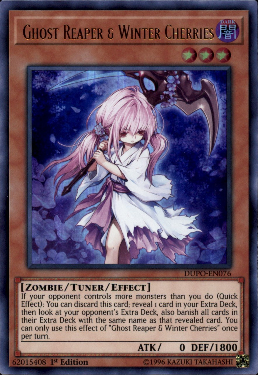 Yugioh Duel Power Single Card Ultra Rare Ghost Reaper Winter Cherries Dupo En076 Toywiz - roblox black magic soul reaper gameplay