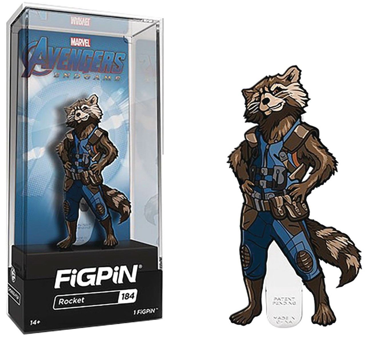 Marvel Avengers Endgame Figpin Rocket Racoon 3 Collectible Pin Cmd Collectibles Toywiz - racoon box roblox