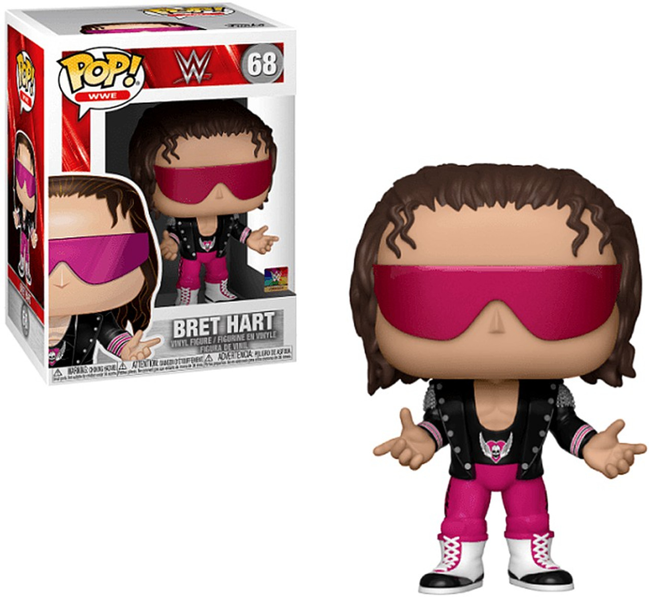 Funko Wwe Wrestling Pop Sports Bret Hart Vinyl Figure 68 With Jacket Toywiz - wwe paige theme roblox