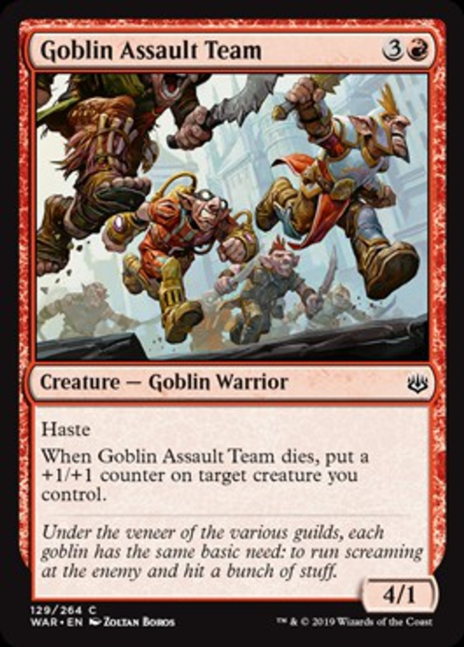 Magic The Gathering War Of The Spark Single Card Common Goblin Assault Team 129 Toywiz - the roblox assault team page 1