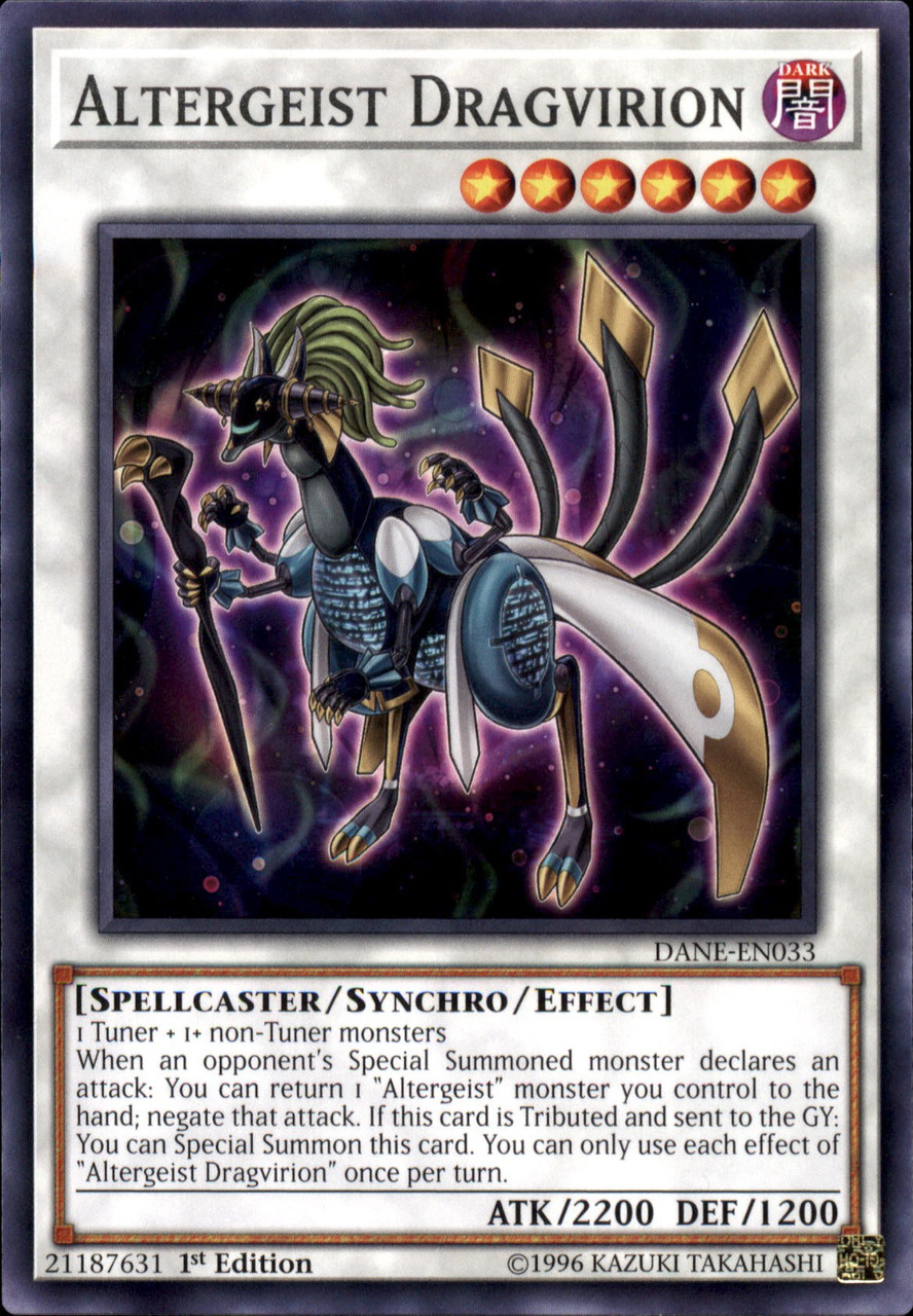 YuGiOh Dark Neostorm Single Card Common Altergeist Dragvirion DANE