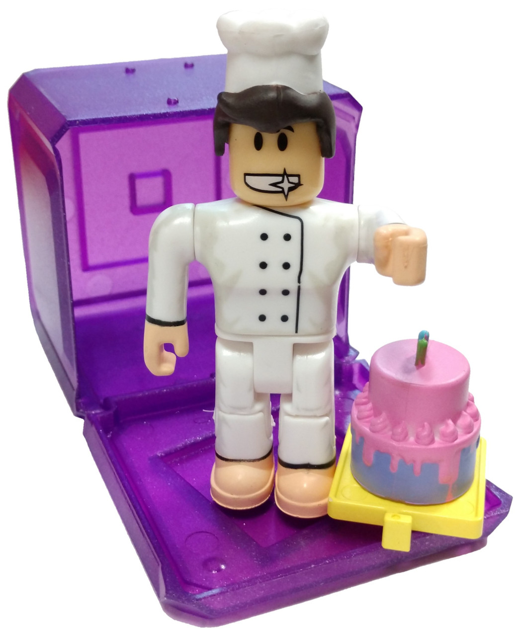 Roblox Celebrity Collection Series 3 Bakers Valley Cakemaster 3 Mini Figure With Cube And Online Code Loose Jazwares Toywiz - new roblox purple celebrity series 3 mystery meep city ice cream