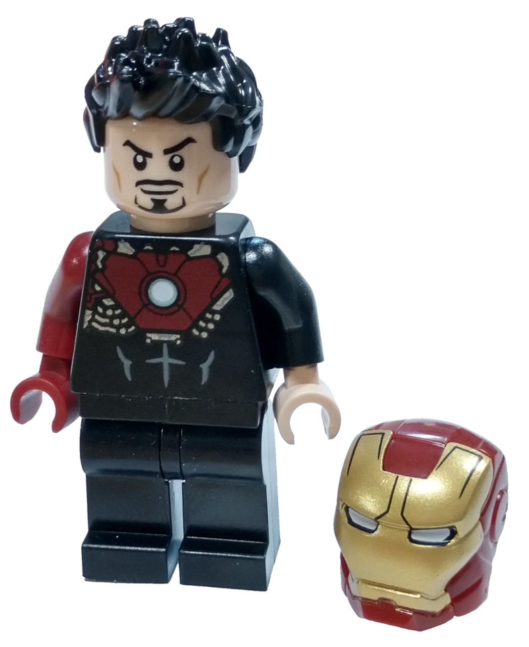 Lego Marvel Super Heroes Avengers Tony Stark Minifigure Black Iron Man Suit Loose Toywiz - tony stark iron man roblox tony stark iron man