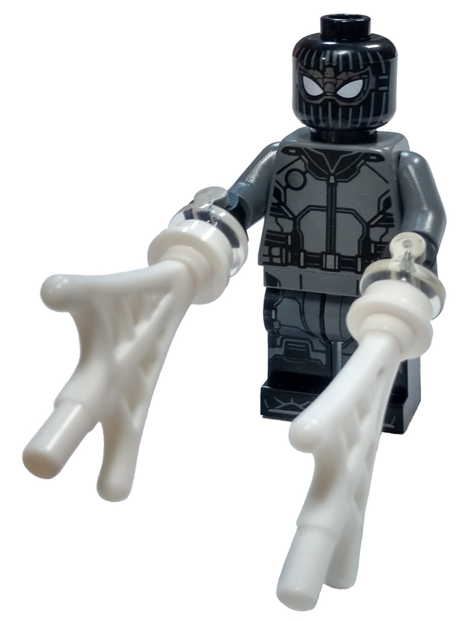 Lego Marvel Super Heroes Spider Man Far From Home Spider Man Minifigure Black And Gray Suit Loose Toywiz