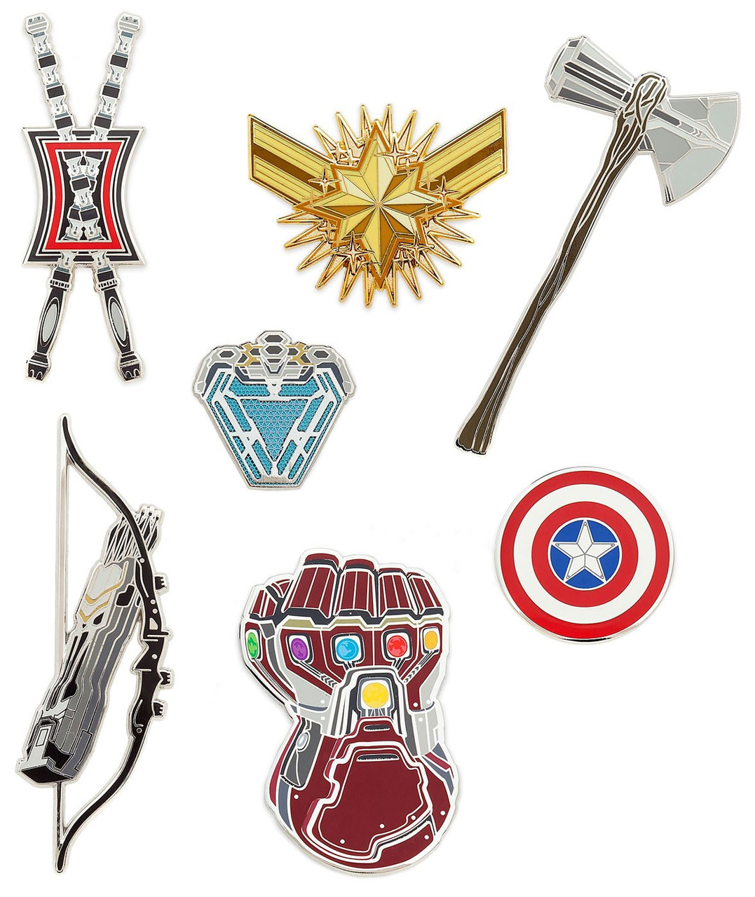 キーホルダー・アクリルキーホルダー 2019 Marvel Avengers: Endgame Pin Set Disney Marvel Avengers Endgame Avengers Endgame Exclusive Pin Set
