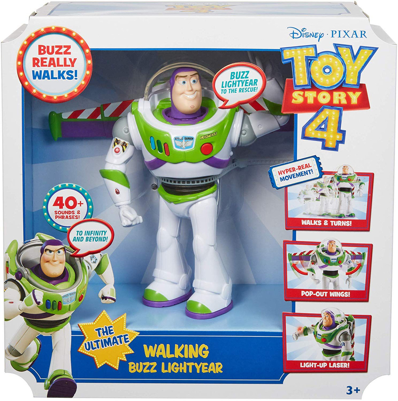 Toy Story 4 Ultimate Walking Buzz Lightyear Action Figure Mattel Toywiz