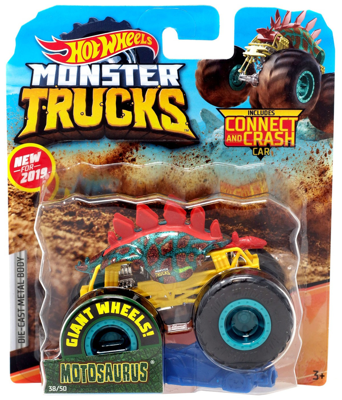 Hot Wheels Monster Trucks Motosaurus 164 Diecast Car Green Mattel