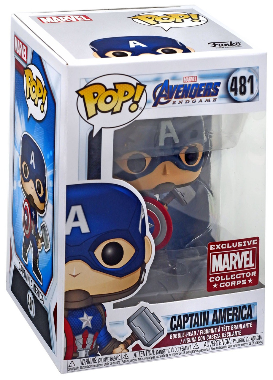 captain america with mjolnir funko pop