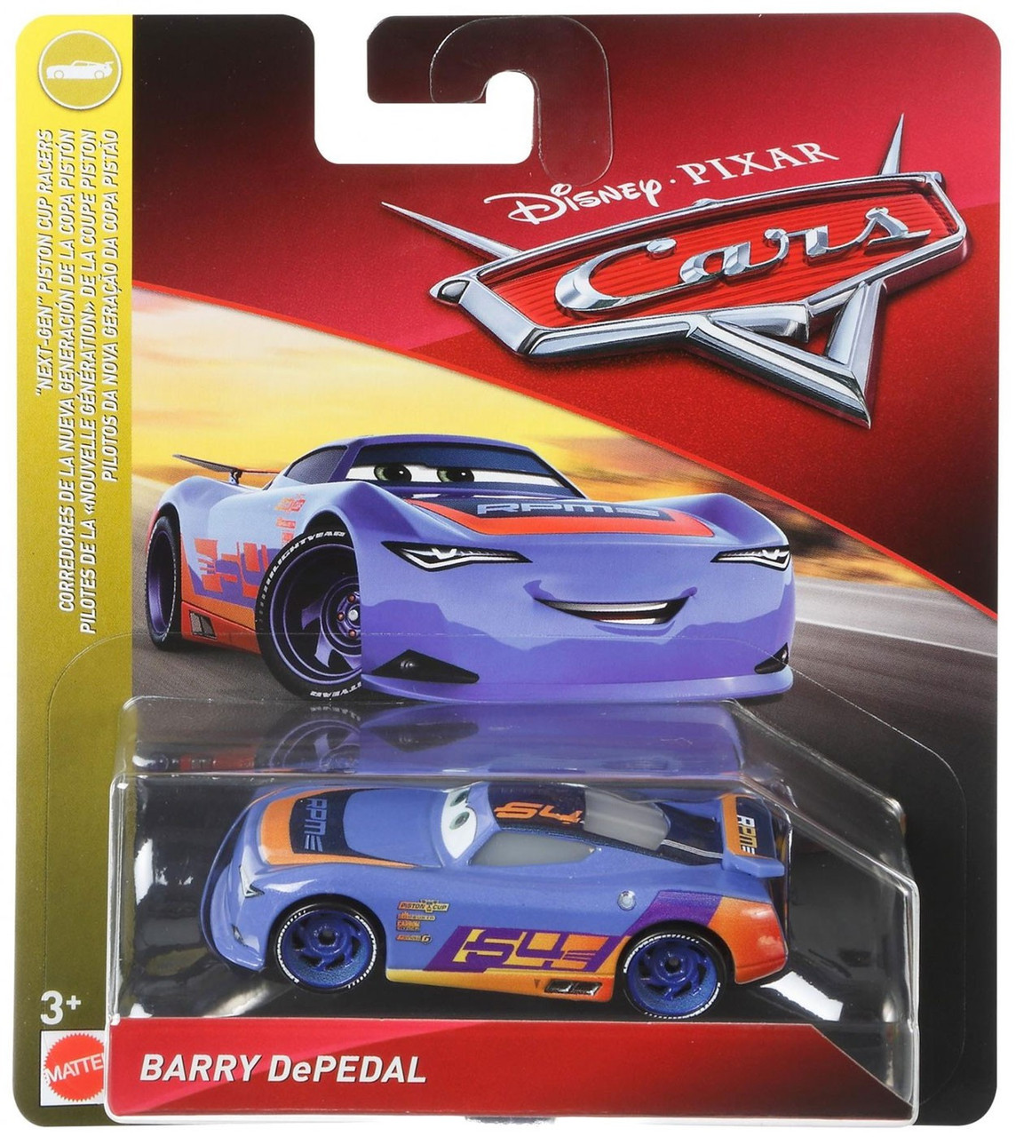 Disney Pixar Cars Cars 3 NextGen Piston Cup Racers Barry DePedal Diecast Car Mattel Toys ToyWiz