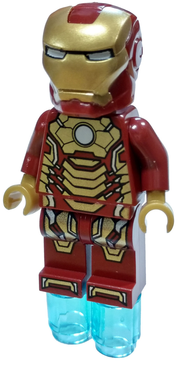 gold lego iron man