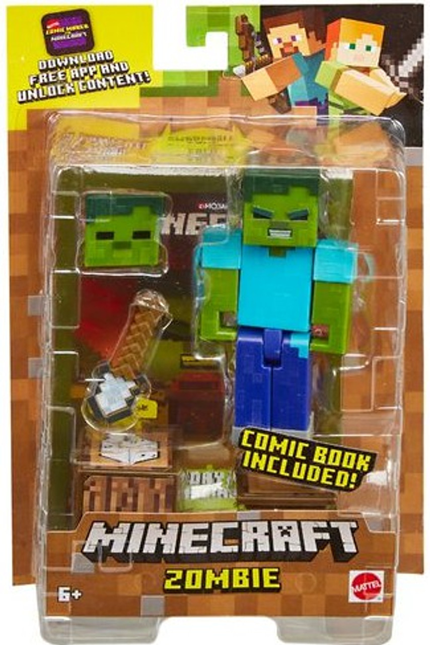Minecraft Comic Maker Zombie 3.25 Action Figure Mattel Toys - ToyWiz