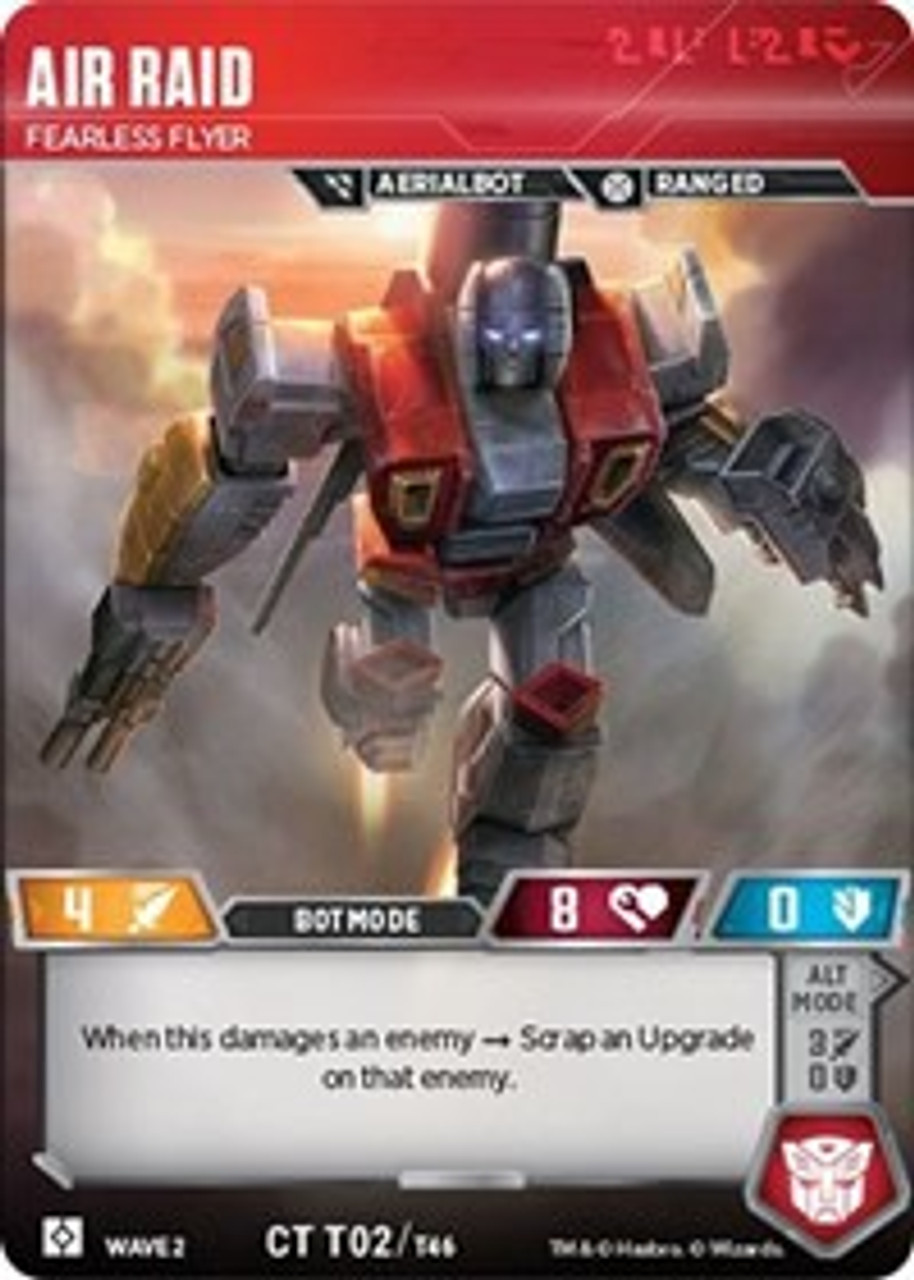 Transformers Trading Card Game Rise Of The Combiners Common Air Raid Fearless Flyer T02 - the silverbolt logo roblox