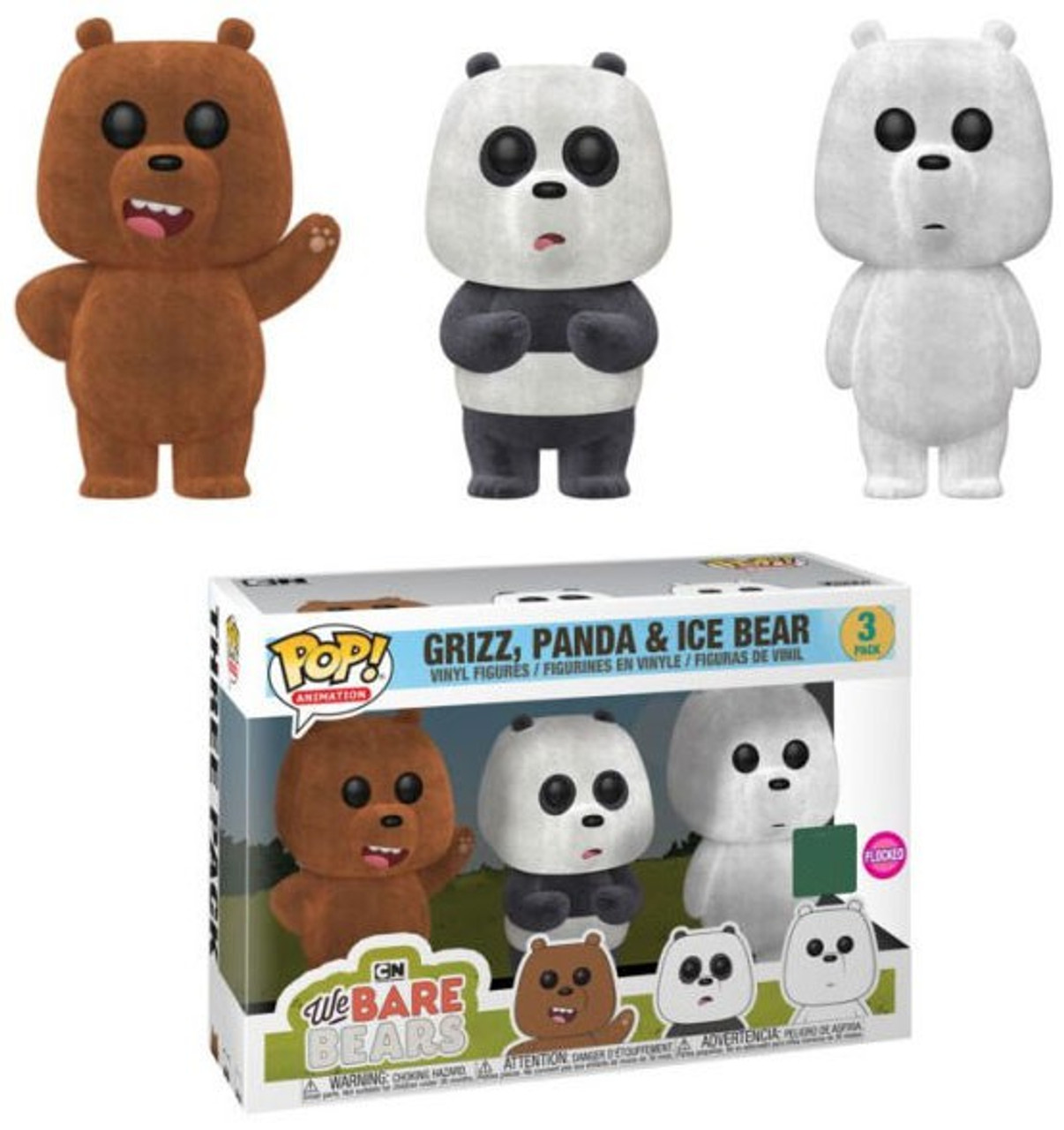Funko We Bare Bears POP  Animation Grizz Panda Ice Bear  