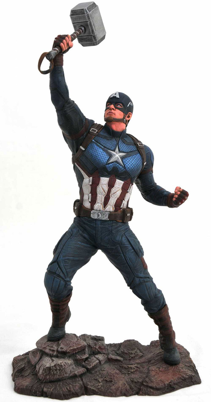 Avengers Endgame Marvel Gallery Captain America 9 Inch Collectible Pvc Statue Mjolnir