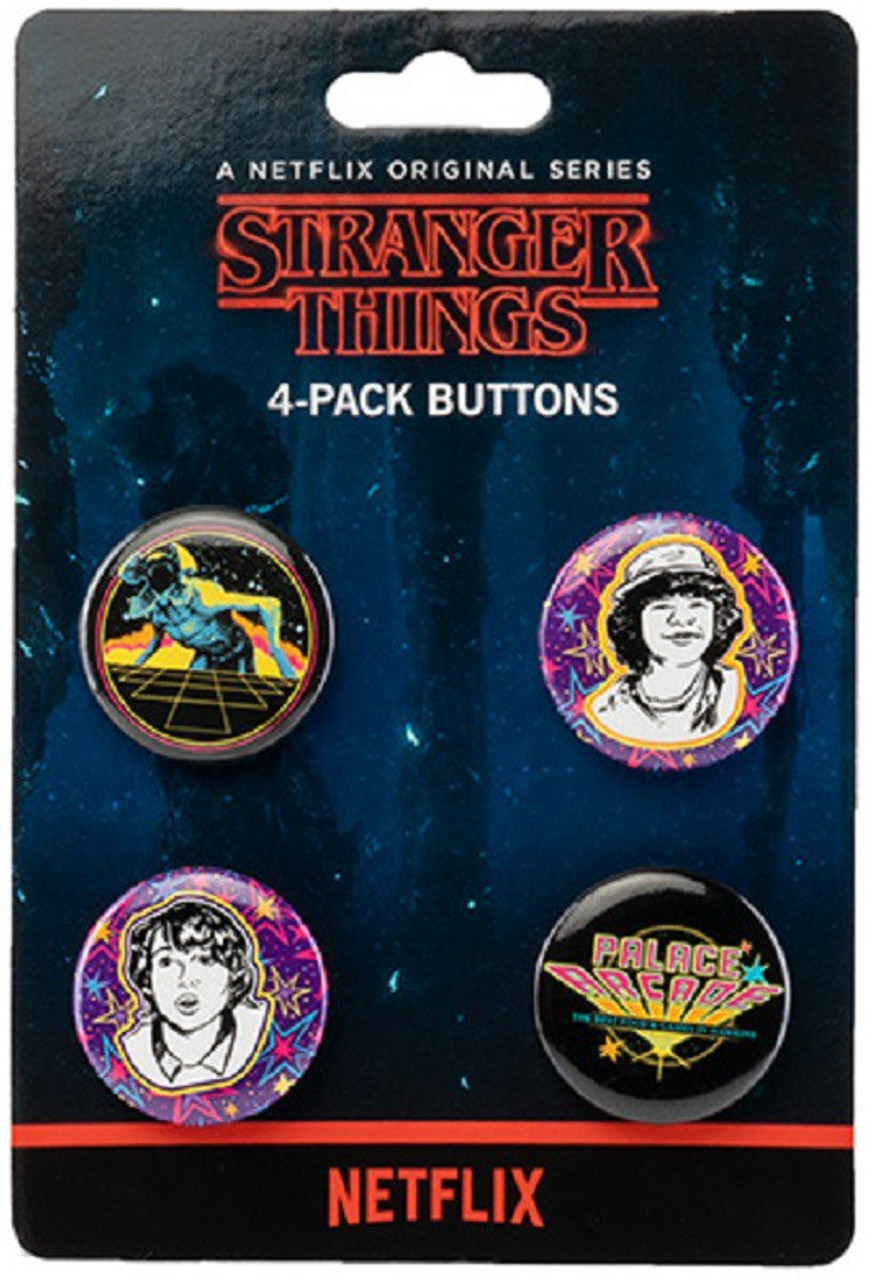 Funko Stranger Things Palace Arcade Button 4 Piece Set Limited