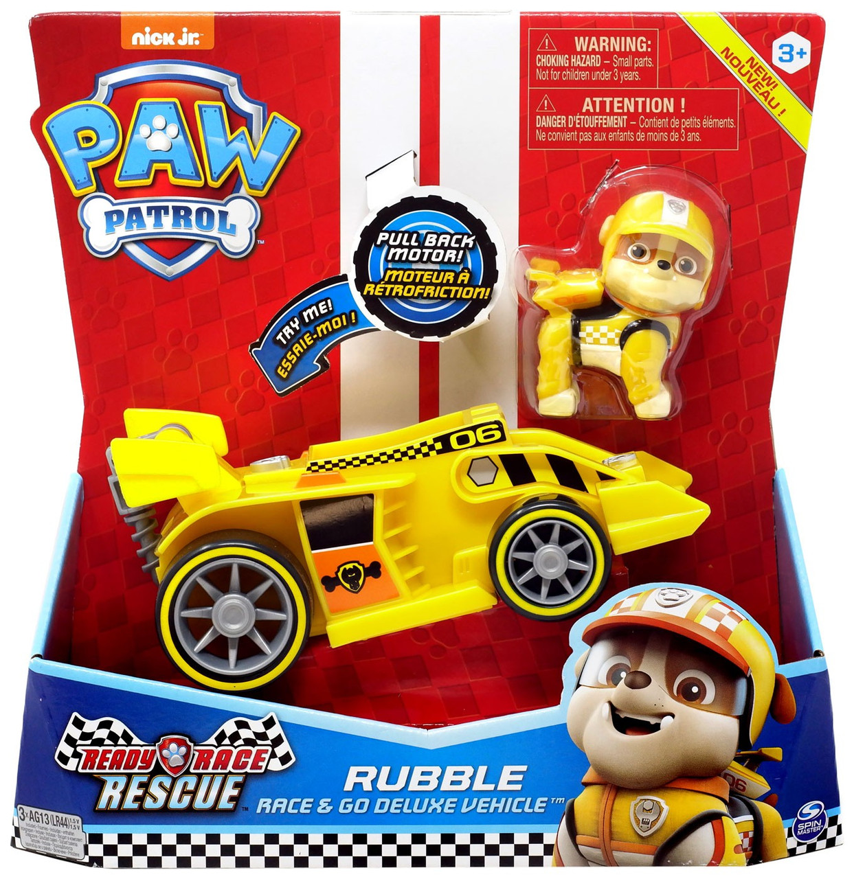 Paw Patrol Ready Rescue Race Go Rubble Vehicle Figure Spin Master ToyWiz