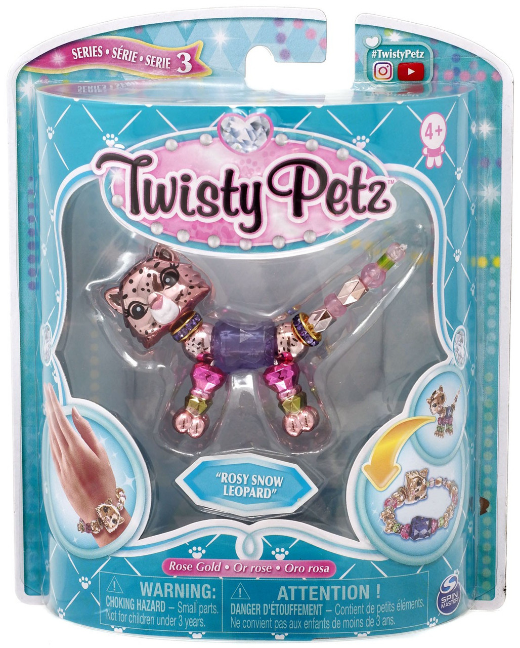 Twisty Petz Series 3 Rosy Snow Leopard Bracelet Spin Master Toywiz - leopard dino tail roblox