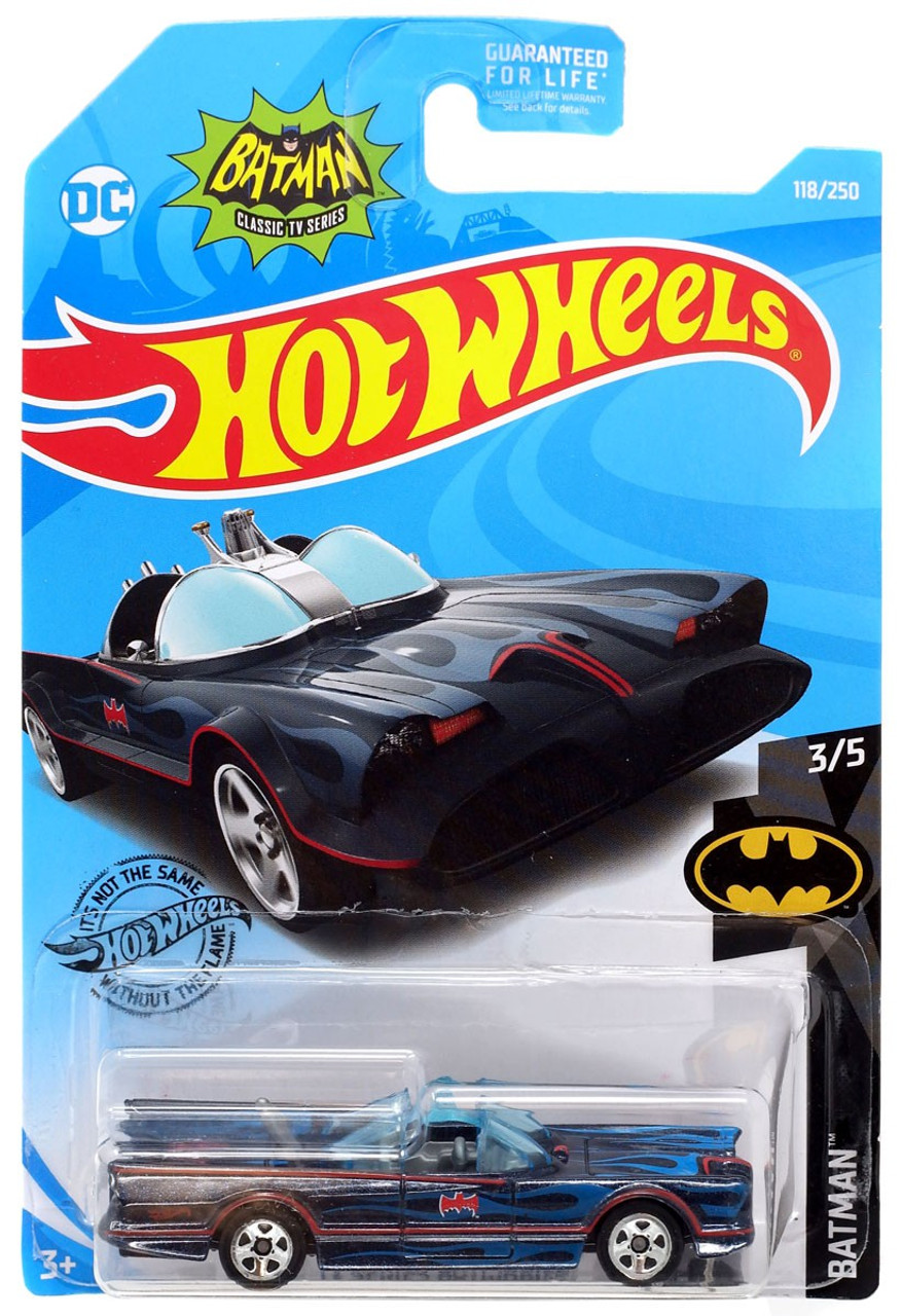 Hot Wheels Batman Classic Tv Series Batmobile 164 Die Cast Car Blue Flames Mattel Toys Toywiz
