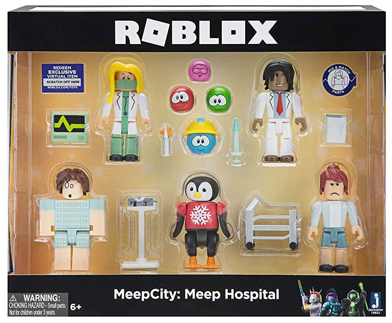 Roblox Meepcity Meep Hospital 3 Figure 5 Pack Set Jazwares Toywiz
