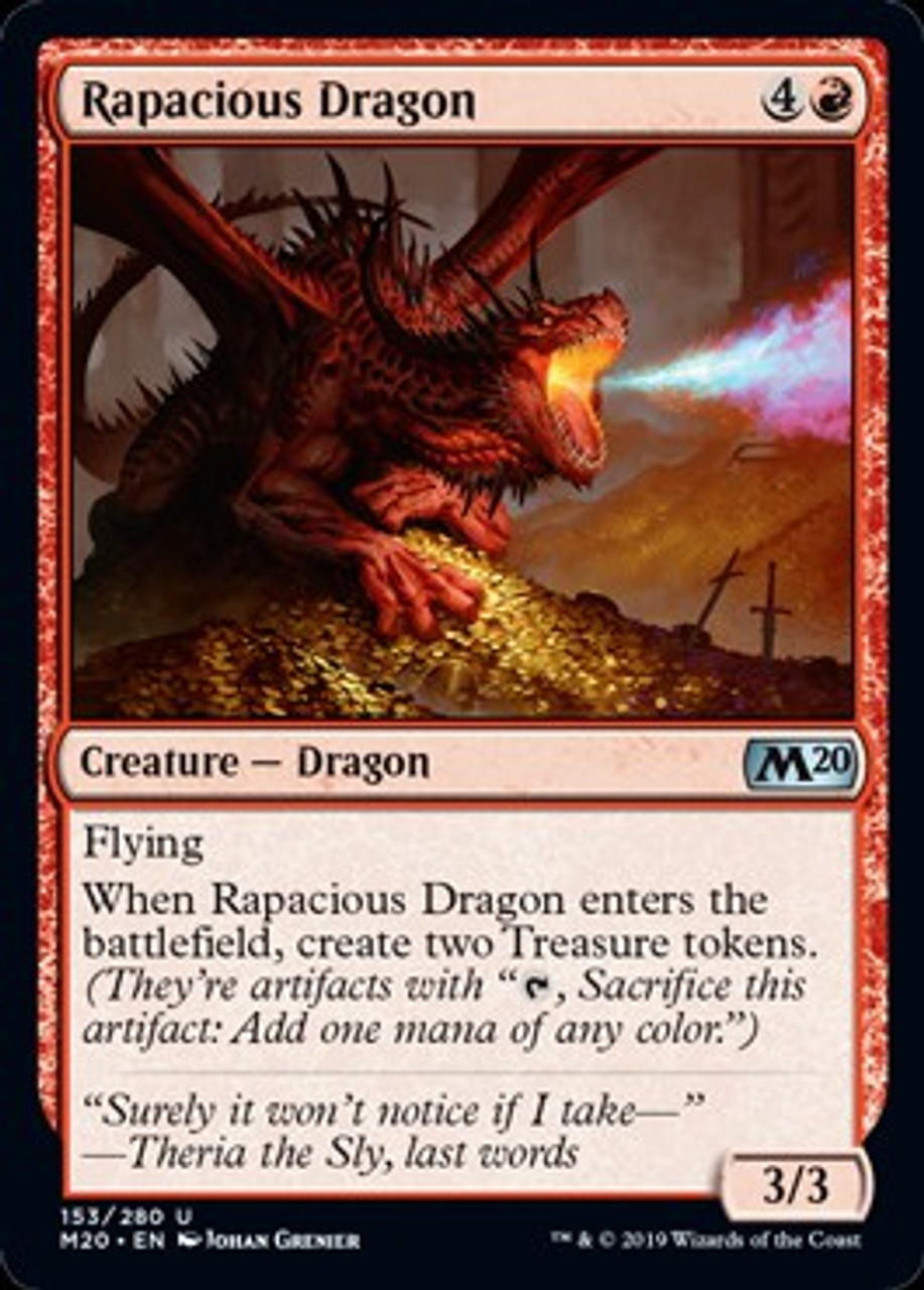 Magic The Gathering 2020 Core Set Single Card Uncommon Rapacious Dragon 153 Toywiz - inferno treasure quest roblox hidden