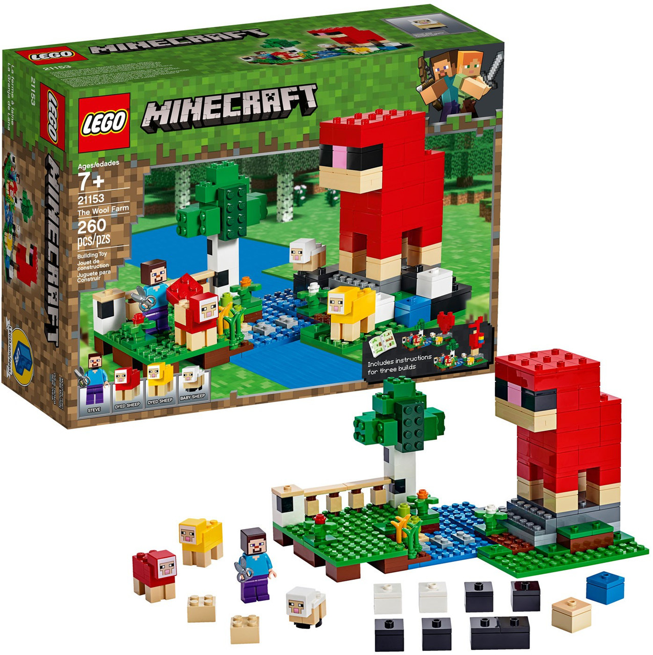 lego minecraft farm set