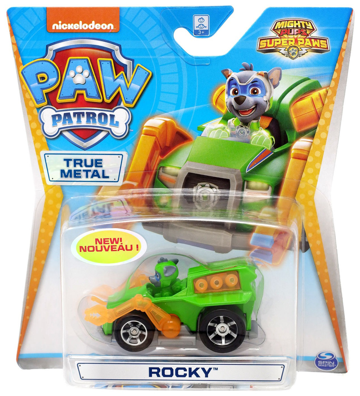 Paw Patrol Mighty Pups Super Paws True Metal Rocky Diecast Car Mighty Pups Super Paws Spin Paw Patrol Mighty Pups Super Paws True Metal Rocky Diecast Car Mighty Pups Super Paws Spin