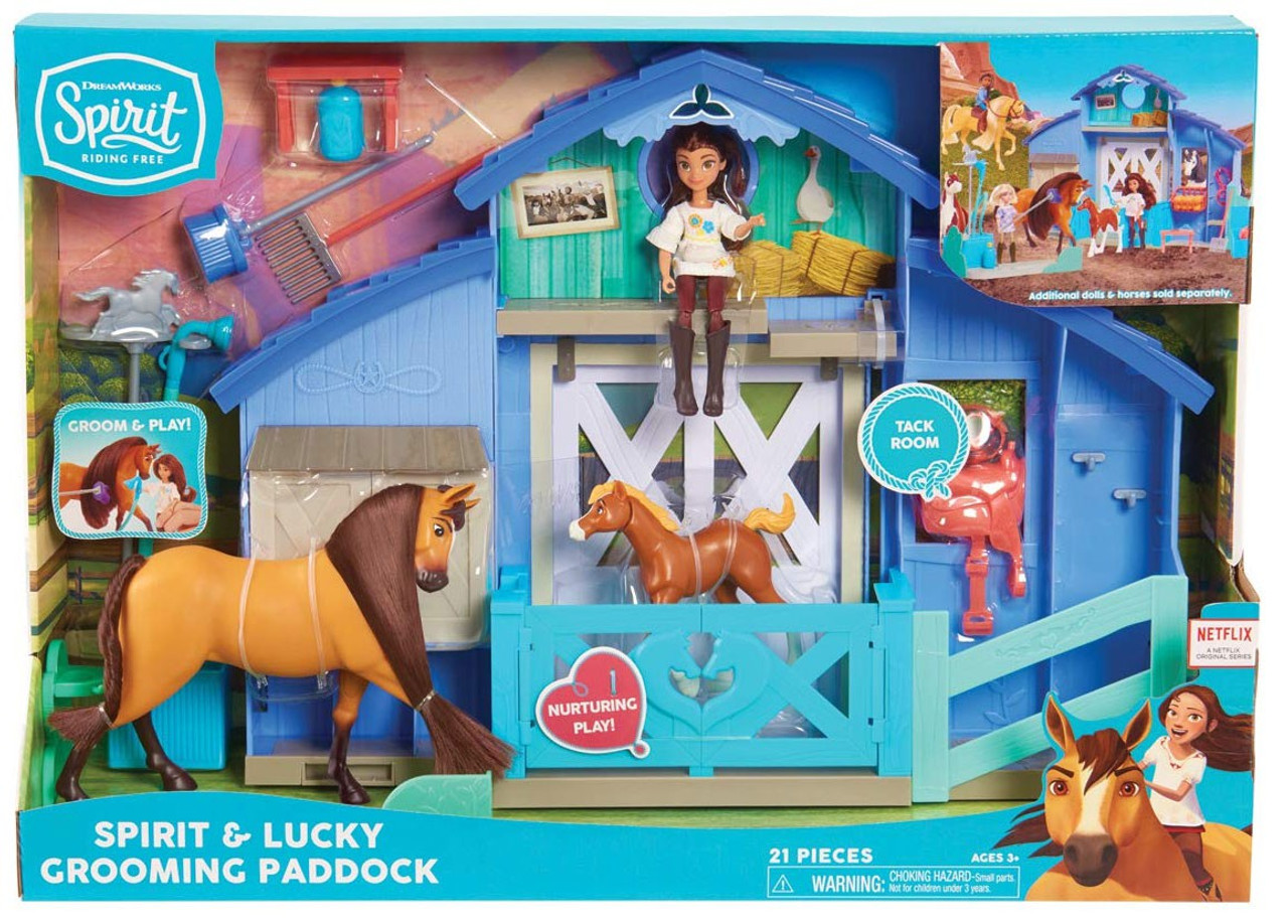 spirit riding free barn playset