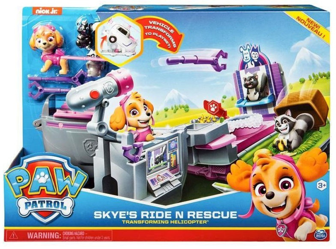 paw patrol chase's ride rescue transforming playset