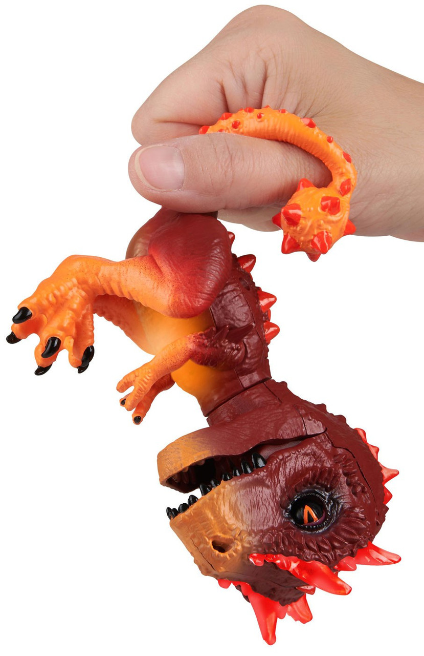 Fingerlings Untamed Dinosaur Radioactive XRay the TRex Figure Orange