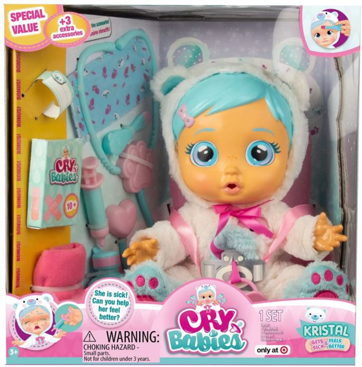 Cry Babies Kristal Exclusive Deluxe Doll 3 Extra Accessories Imc Toys Toywiz - cry baby roblox video