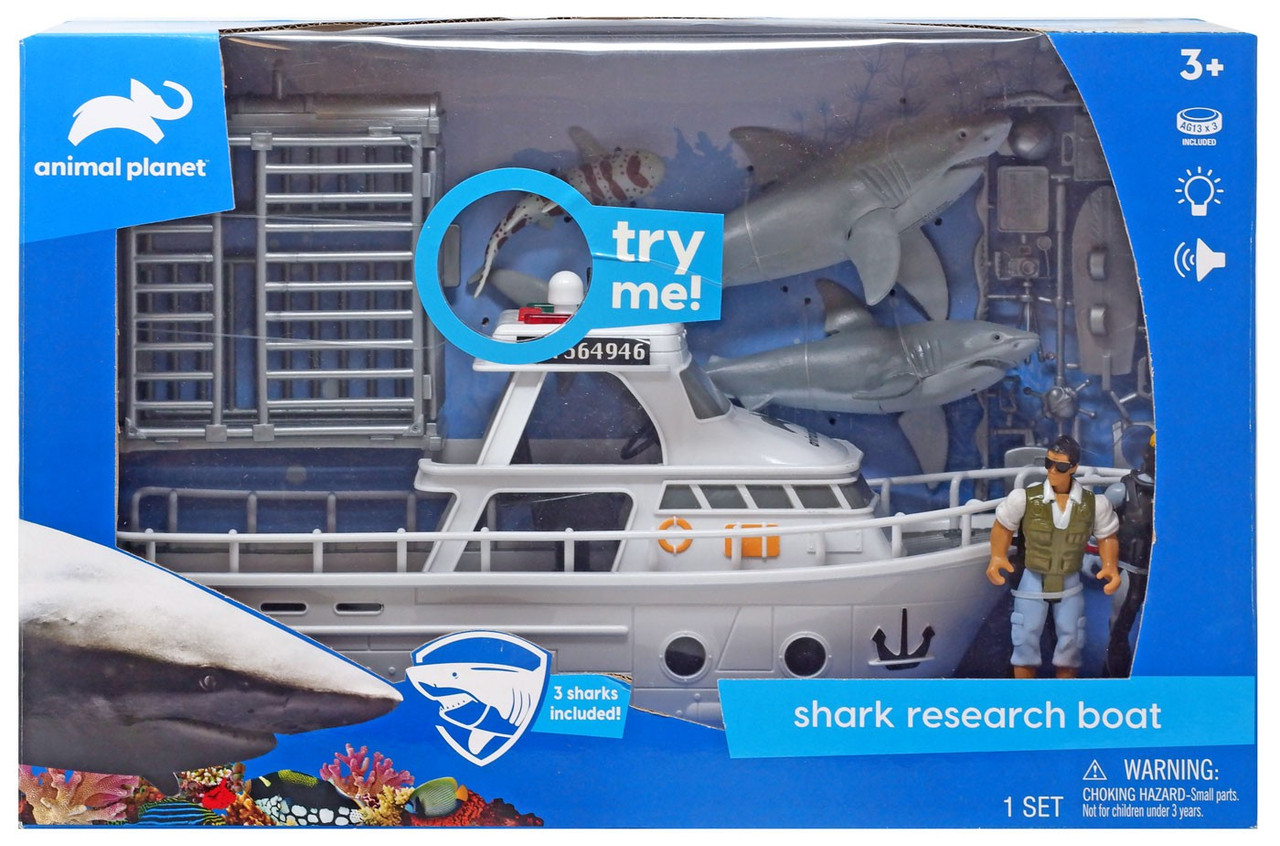 shark rescue boat toy