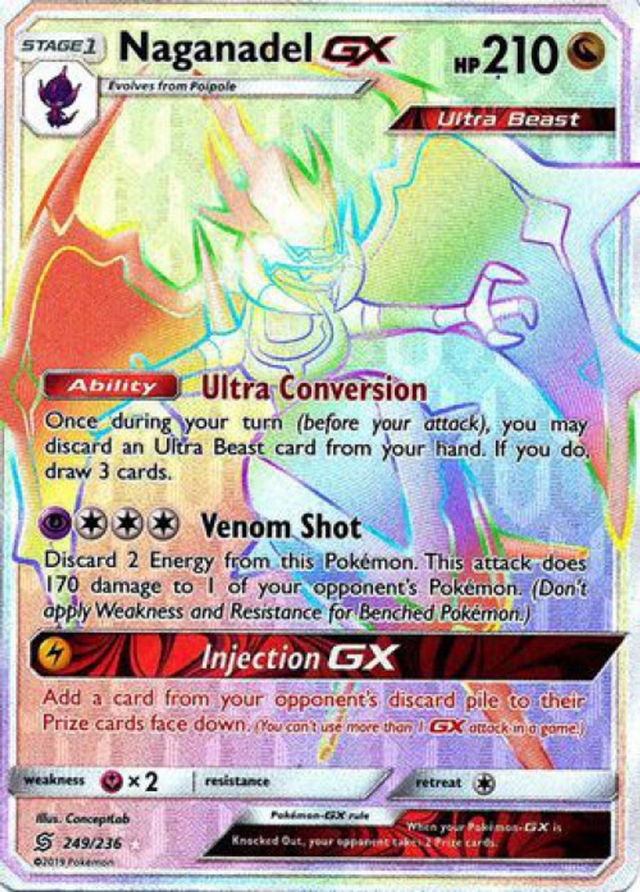 Pokemon Trading Card Game Unified Minds Hyper Rare Naganadel Gx 249