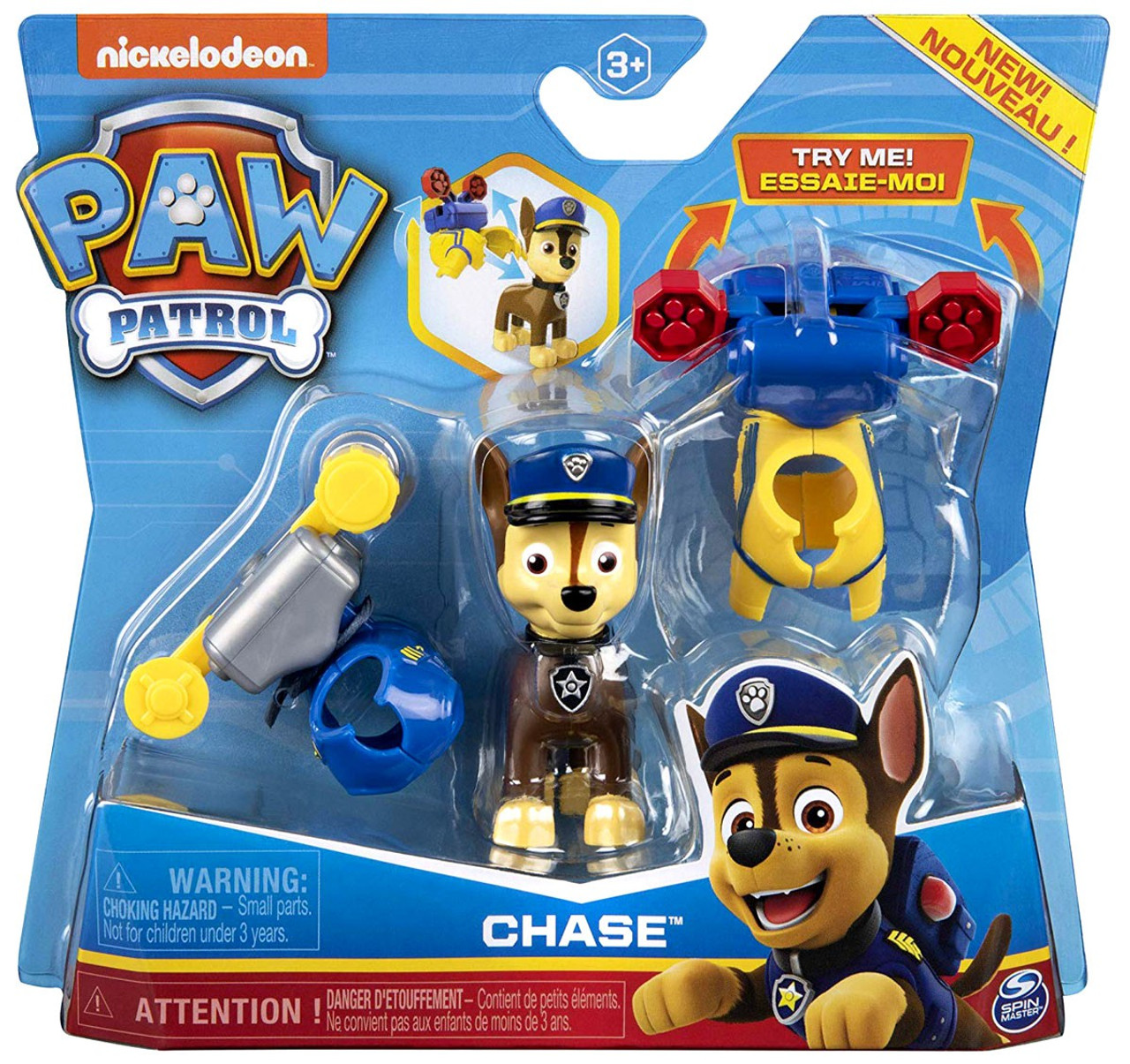 reference Total skam Paw Patrol Chase Figure 2 Clip on Backpacks Spin Master - ToyWiz
