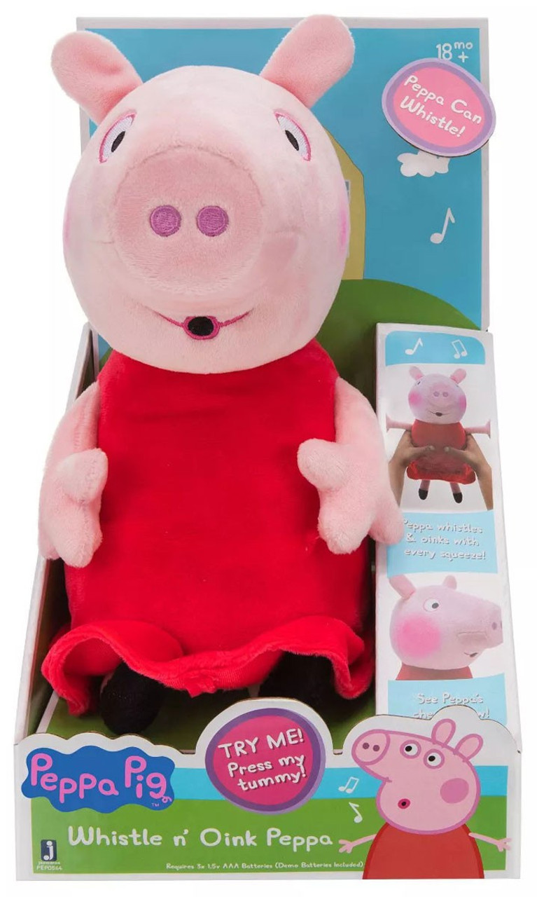 Peppa Pig Whistle N Oink Peppa Plush With Sound Jazwares Toywiz - roblox piggy merch plush