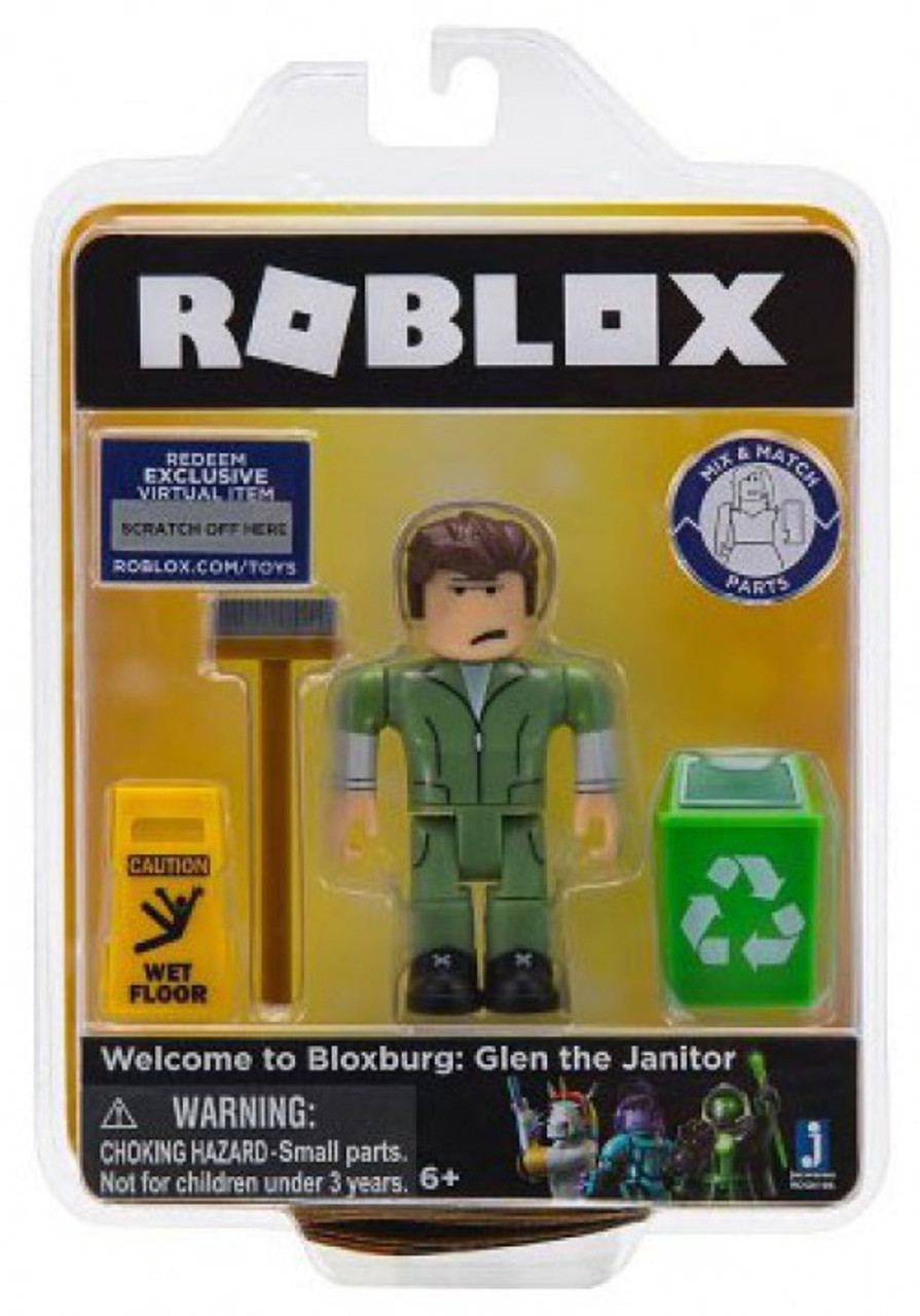 Roblox Welcome To Bloxburg Glen The Janitor 3 Action Figure Jazwares Toywiz - fairy world golden tech fairy roblox action figure 4