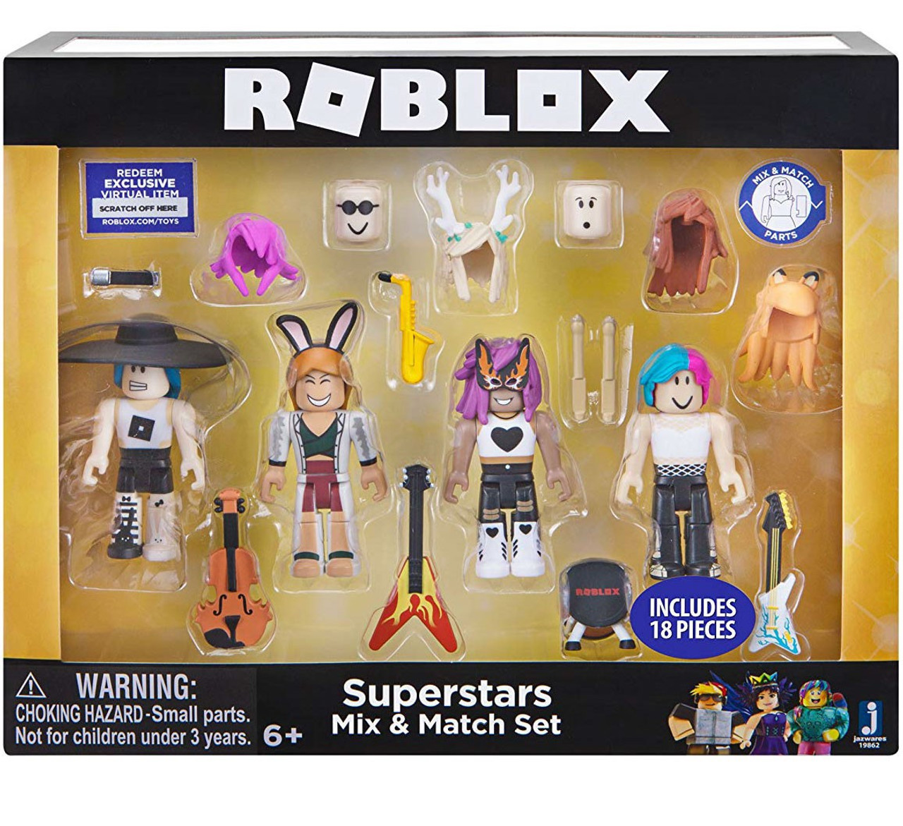 Kids Toys Masters Of Roblox Six Figure Pack Mix Match Parts Accessories Toy Set Toys Hobbies Action Figures - giant roblox play set