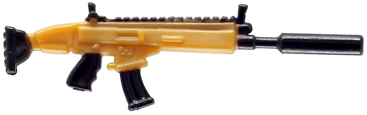 Fortnite Suppressed Assault Rifle 2 Legendary Figure Accessory Gold Loose Jazwares Toywiz - roblox ninja bandolier
