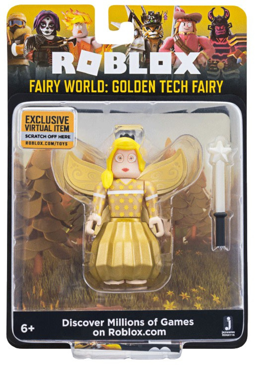 Roblox Fairy World Golden Tech Fairy 3 Action Figure Jazwares Toywiz - roblox fairy wings classic