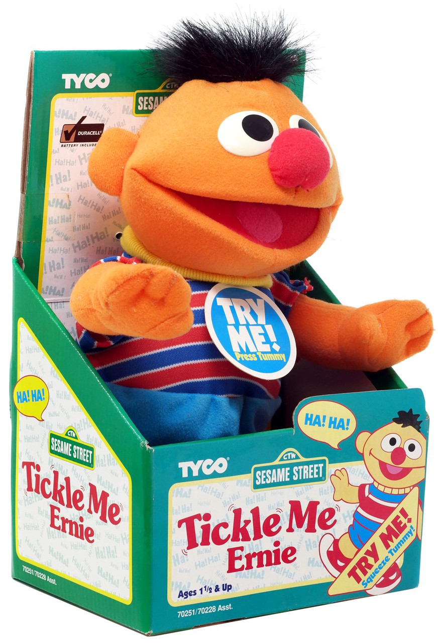 Sesame Street Tickle Me Ernie 10 Plush With Sound Tyco Toywiz - tickle trap 4 roblox
