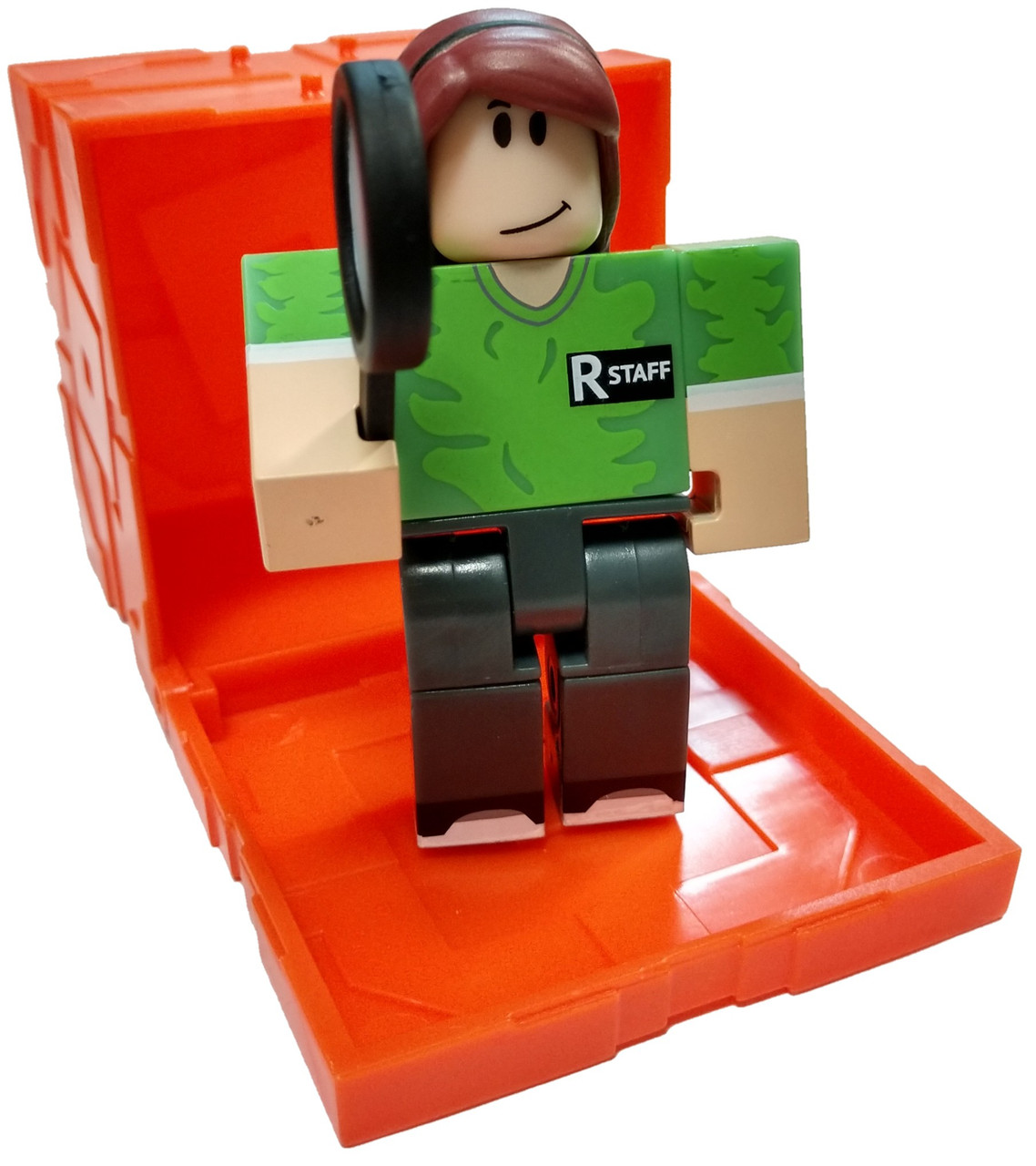 Roblox Series 6 Roblox History Museum Sales Staff 3 Mini Figure With Orange Cube And Online Code Loose Jazwares Toywiz - roblox gear reviews zombie staff