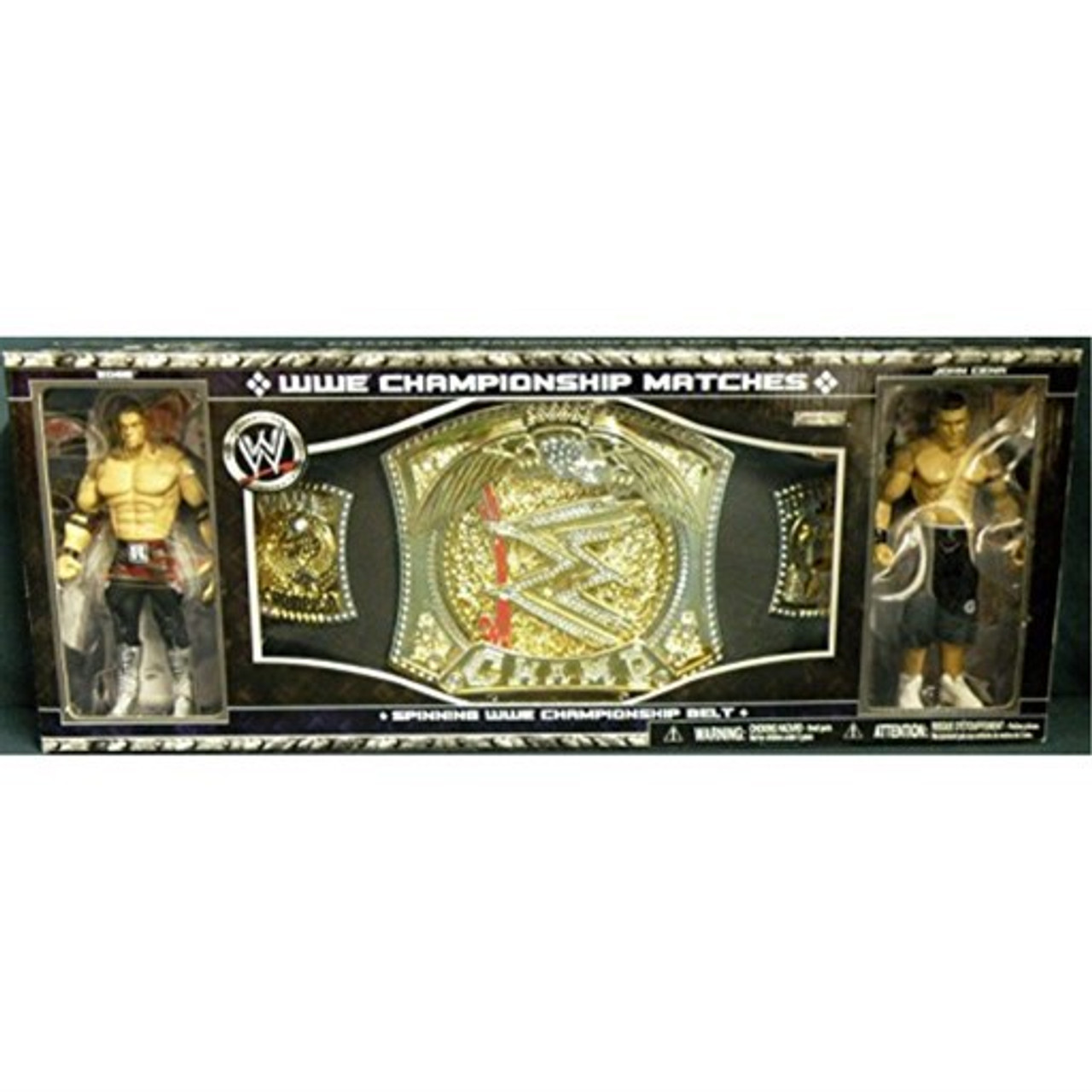 Wwe Wrestling Smackdown Draft Spinning Wwe Championship Belt Exclusive Action Figure Set John Cena Edge Jakks Pacific Toywiz