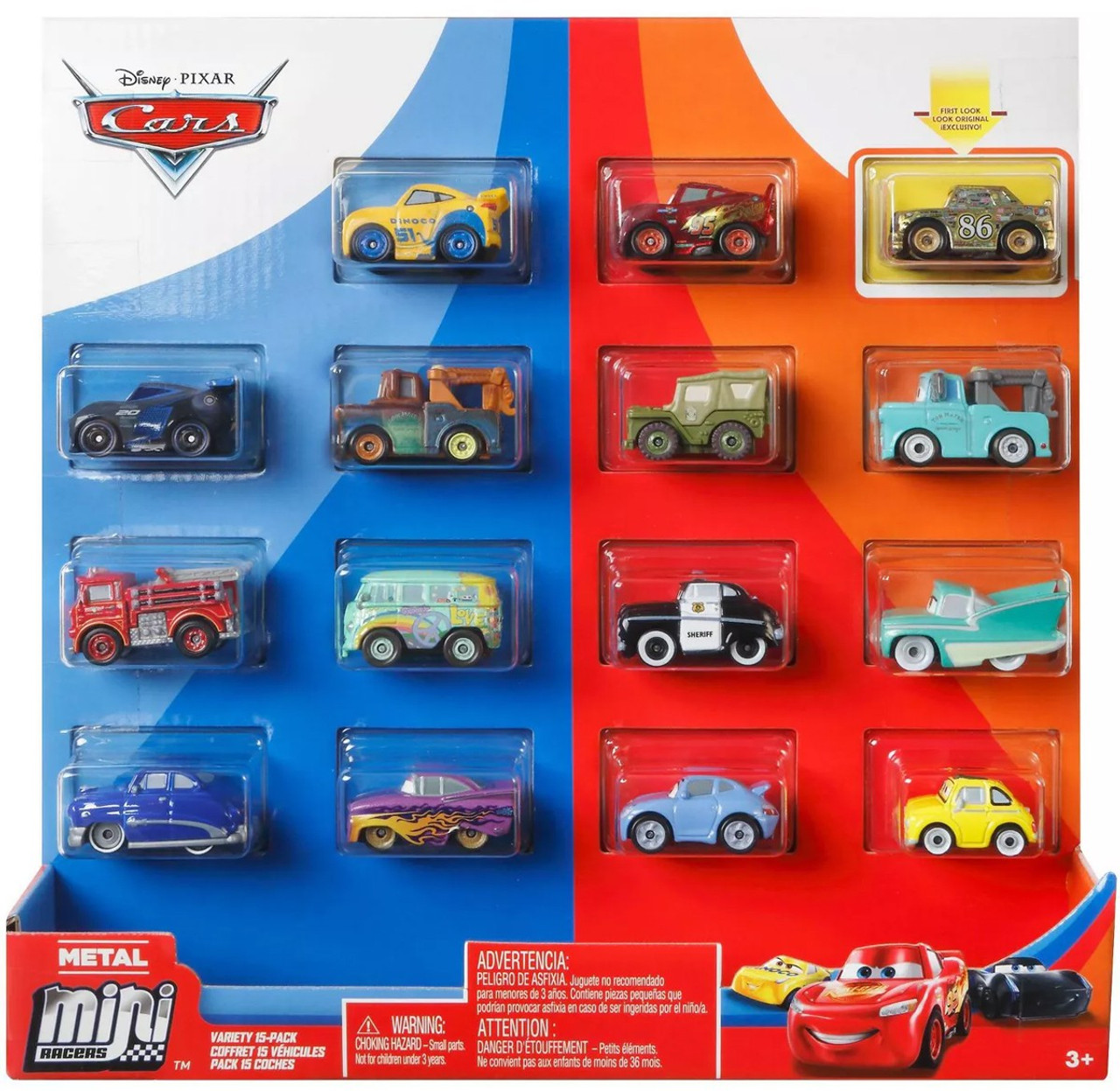 disney pixar cars mini racers 3 pack