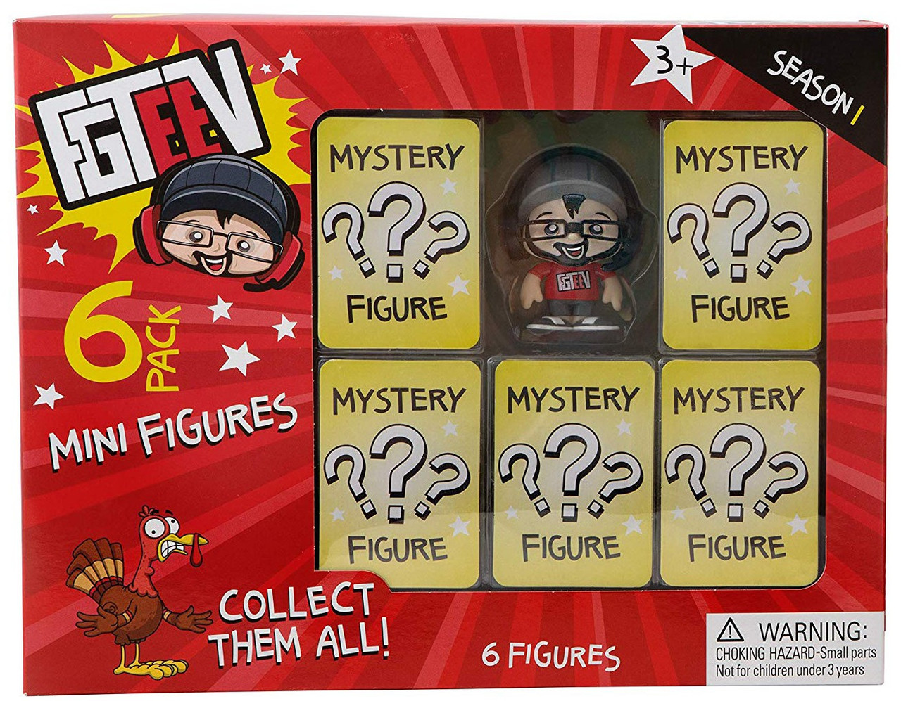 Fgteev Season 1 Fgteev Mystery Mini Figure 6 Pack With Duddy Bonkers Toy Co Toywiz - roblox series 6 unboxing and virtual items 24 new figures youtube